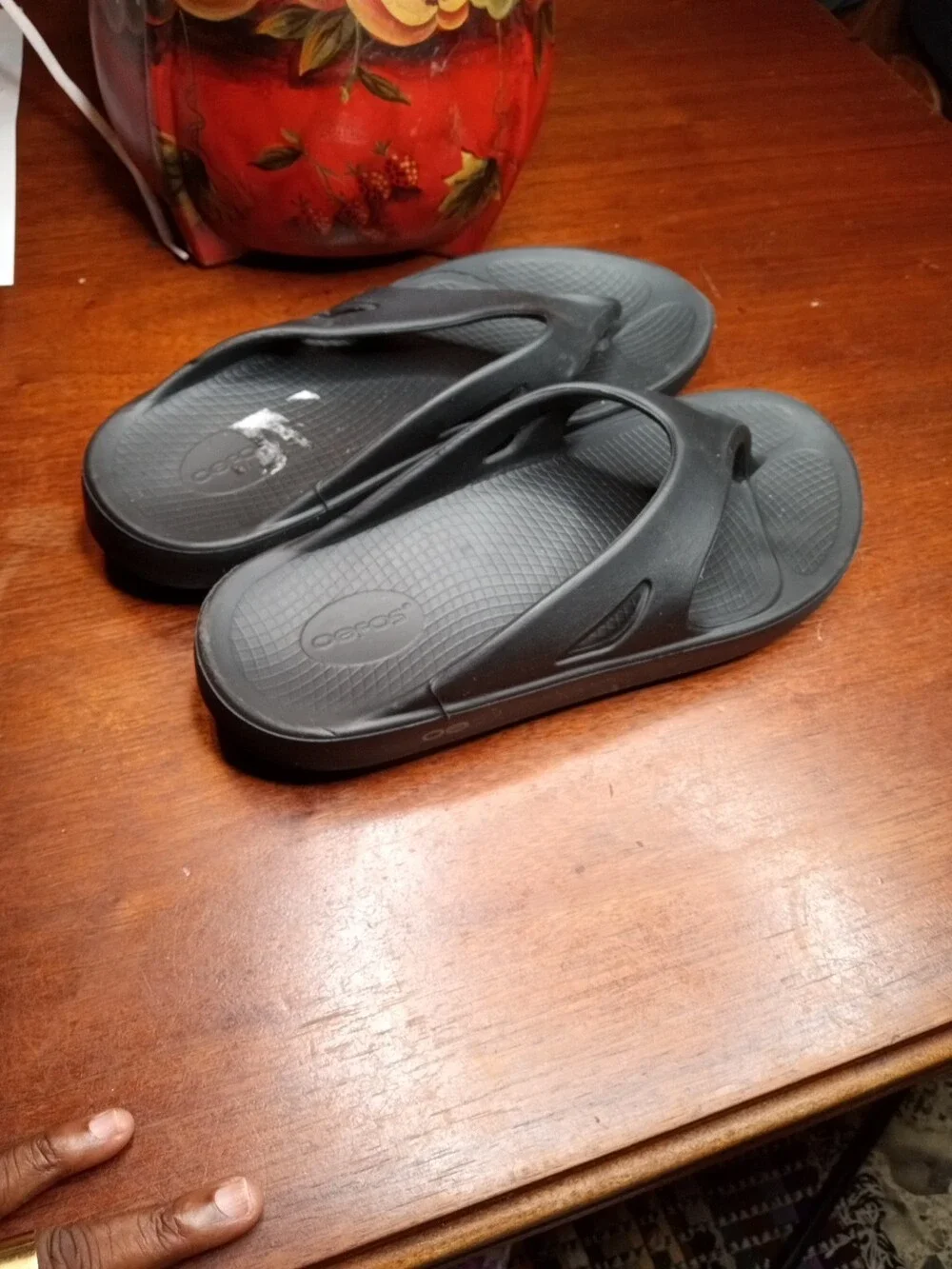 OOFOS Sport Recovery Sandals Flip Flops Comfort Black Mens Size 12 Womens 14
